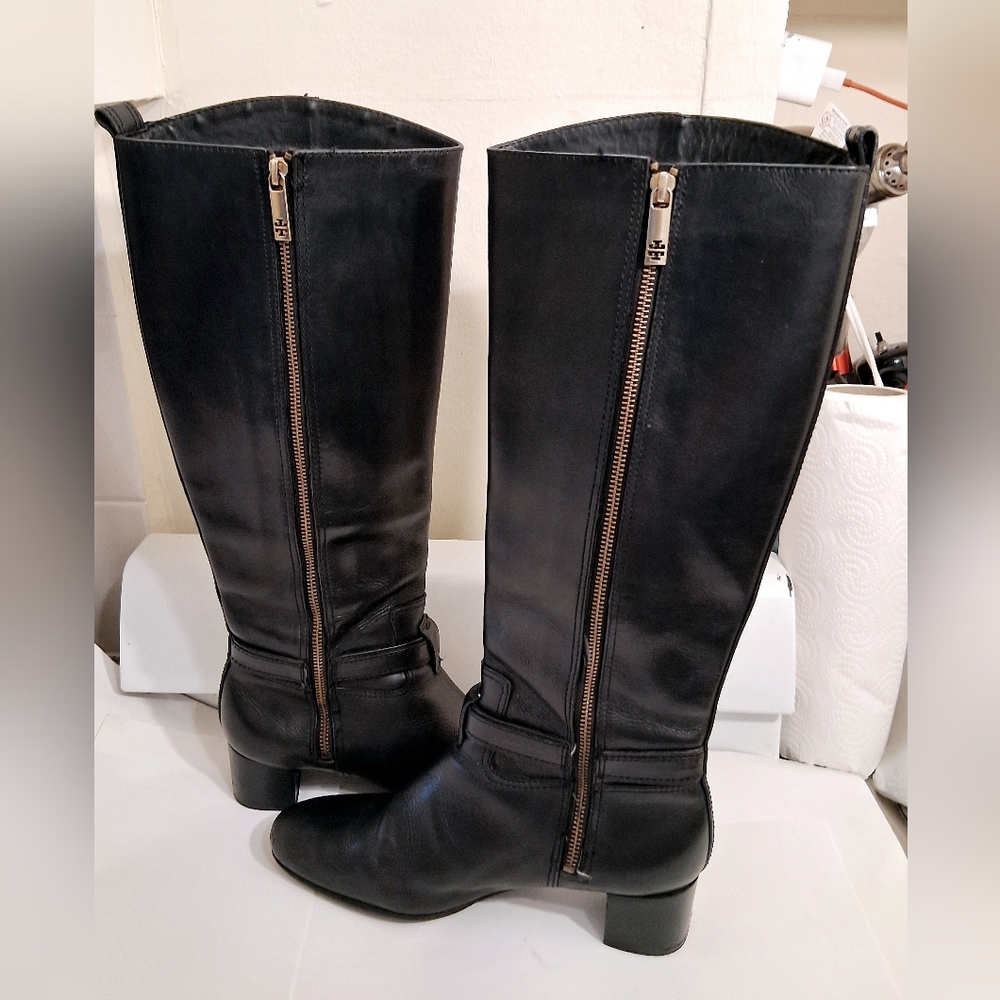 Tory Burch Leather Riding Womens Boots Tall 9M